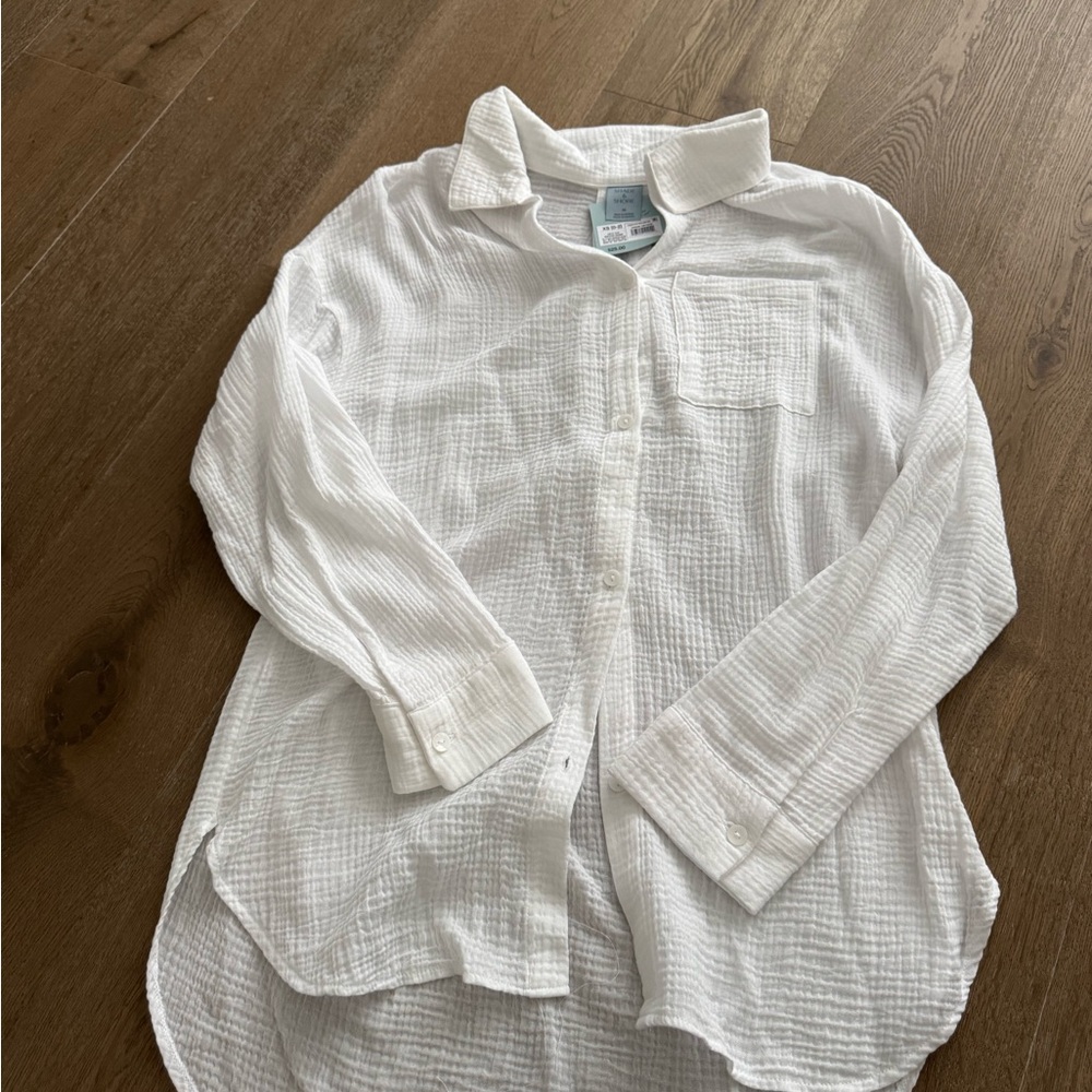 Shade & Shore Textured White Shirt